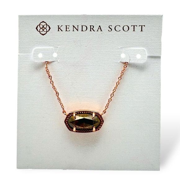 Kendra Scott Jewelry - RARE Kendra Scott Elisa Necklace in Rose Gold & Pyrite w/Gift Bag NEW FAST SHIP
